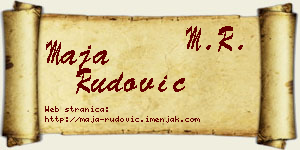 Maja Rudović vizit kartica